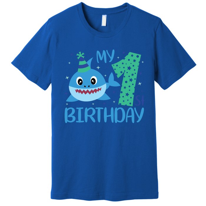 My 1st Birthday Sharks Gift For Birthday Premium T-Shirt