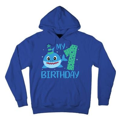 My 1st Birthday Sharks Gift For Birthday Tall Hoodie