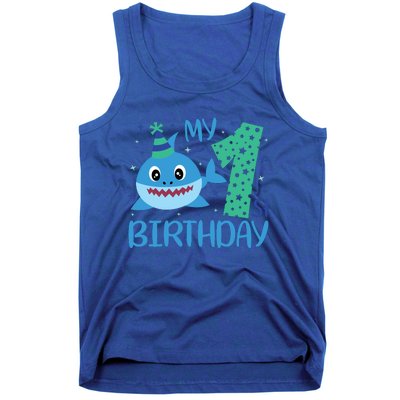 My 1st Birthday Sharks Gift For Birthday Tank Top