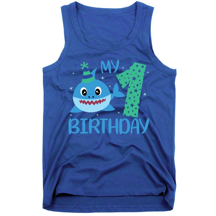 My 1st Birthday Sharks Gift For Birthday Tank Top