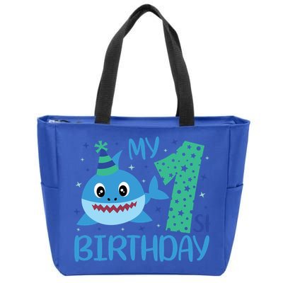 My 1st Birthday Sharks Gift For Birthday Zip Tote Bag
