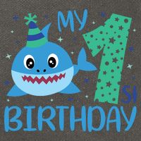 My 1st Birthday Sharks Gift For Birthday Cotton Canvas Backpack