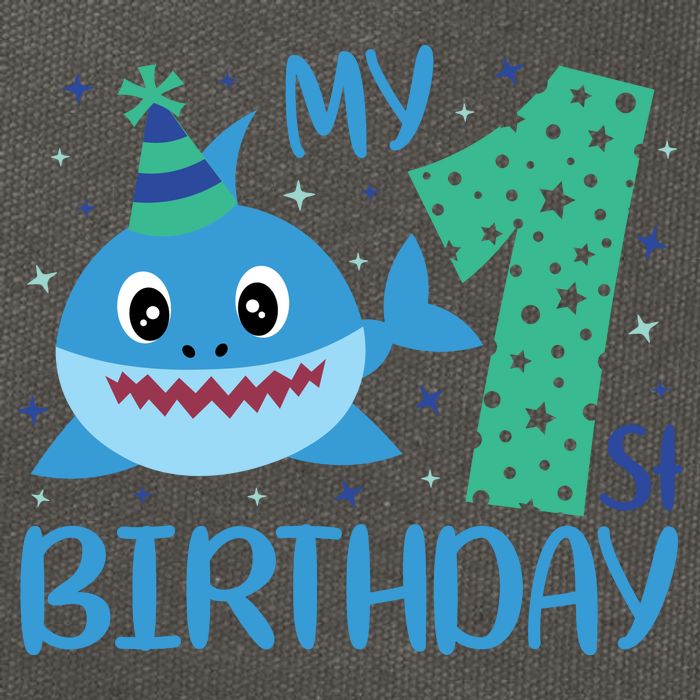 My 1st Birthday Sharks Gift For Birthday Cotton Canvas Backpack