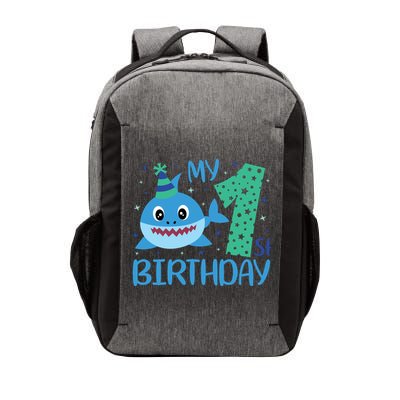 My 1st Birthday Sharks Gift For Birthday Vector Backpack