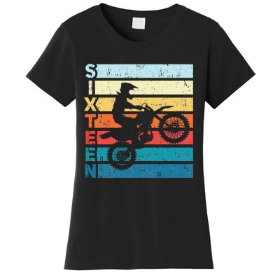 Motocross 16th Birthday Party MX Dirt Bike Birthday Women's T-Shirt