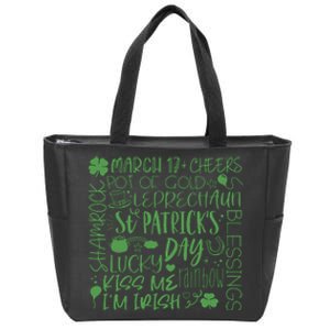 March 17th Cheers Pot Of Gold Leaprechaun Saint Patrick's Day Lucky Day Zip Tote Bag