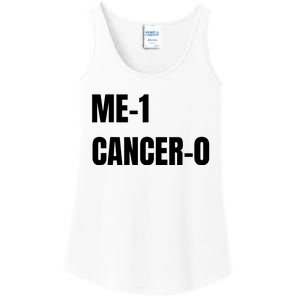 Me 1 Cancer 0 I Beat Cancer Brave Survivor Ladies Essential Tank