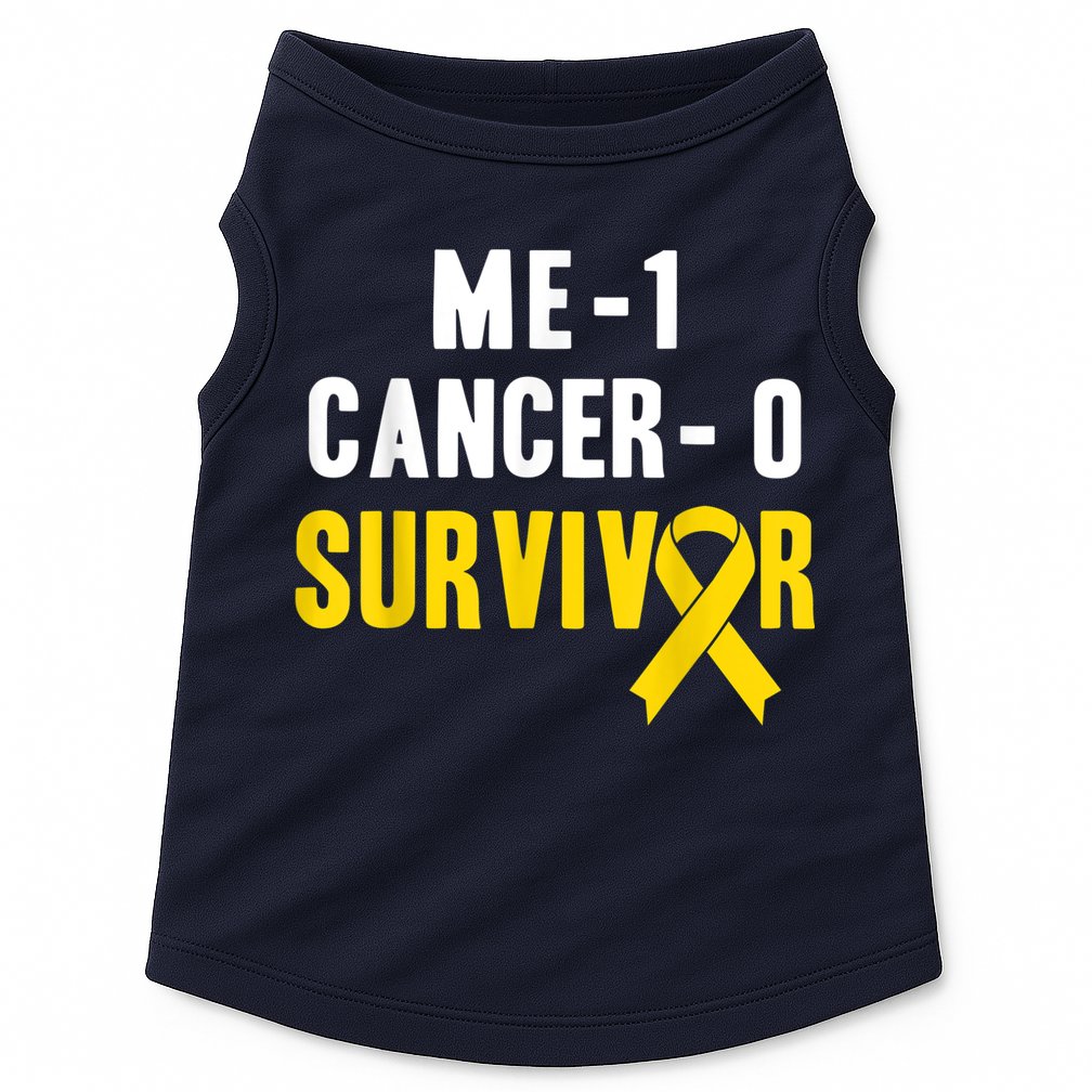 Me 1 Cancer 0 Childhood Cancer Survivor Doggie Tank