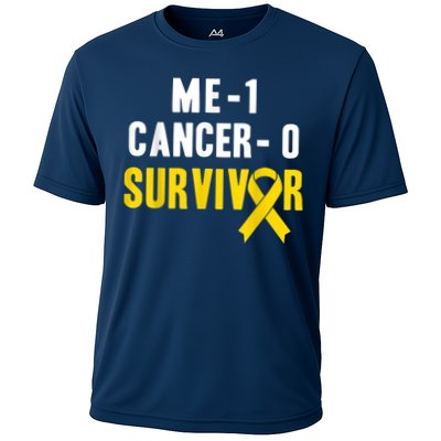 Me 1 Cancer 0 Childhood Cancer Survivor Performance Shirt