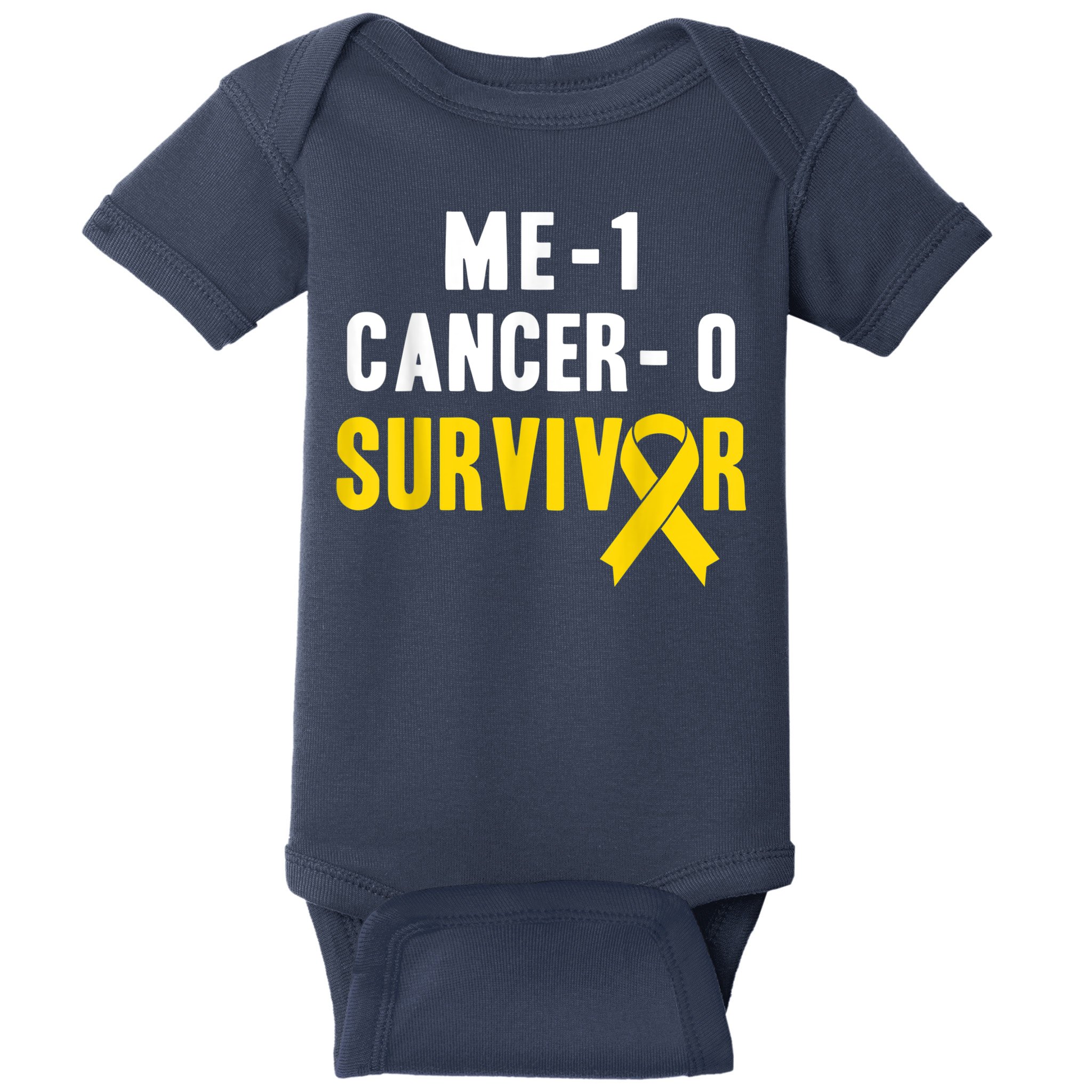 Me 1 Cancer 0 Childhood Cancer Survivor Baby Bodysuit