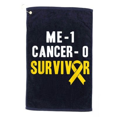 Me 1 Cancer 0 Childhood Cancer Survivor Golf Towel
