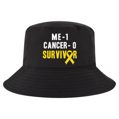 Me 1 Cancer 0 Childhood Cancer Survivor Cool Comfort Performance Bucket Hat