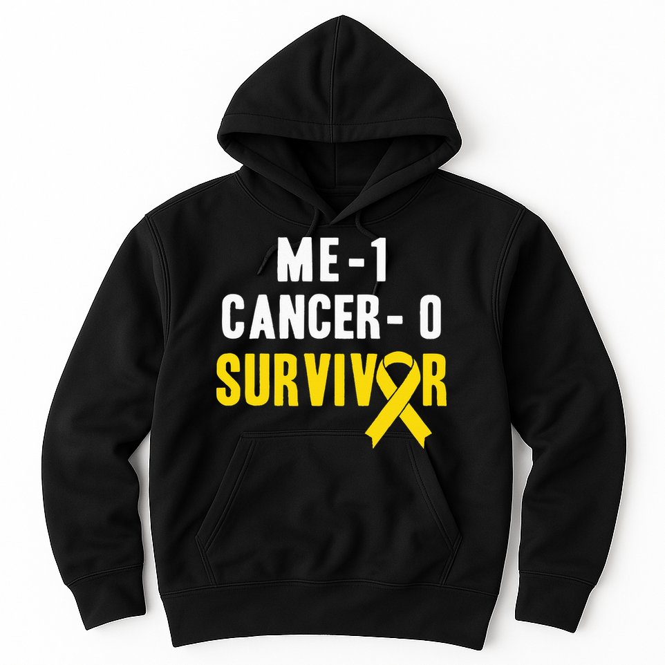 Me 1 Cancer 0 Childhood Cancer Survivor Hoodie