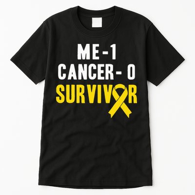 Me 1 Cancer 0 Childhood Cancer Survivor Tall T-Shirt