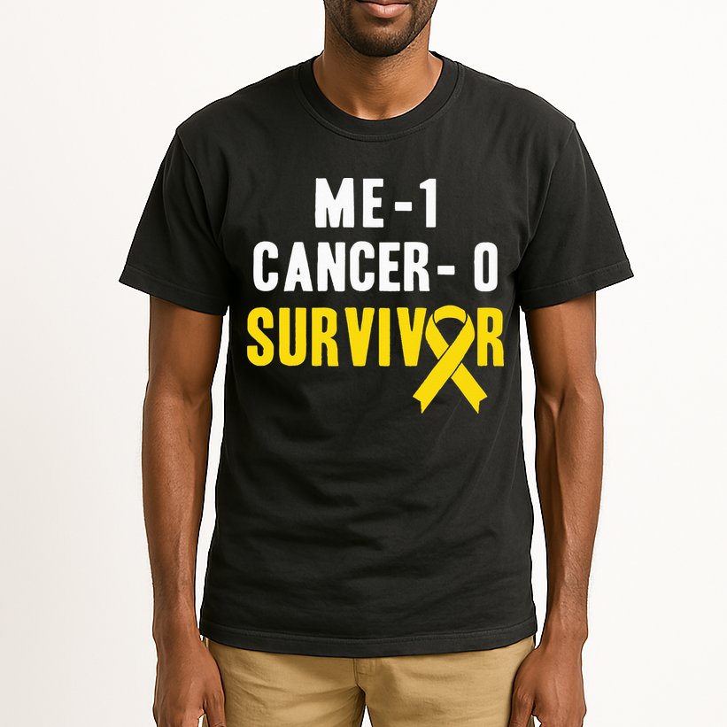 Me 1 Cancer 0 Childhood Cancer Survivor Tall T-Shirt