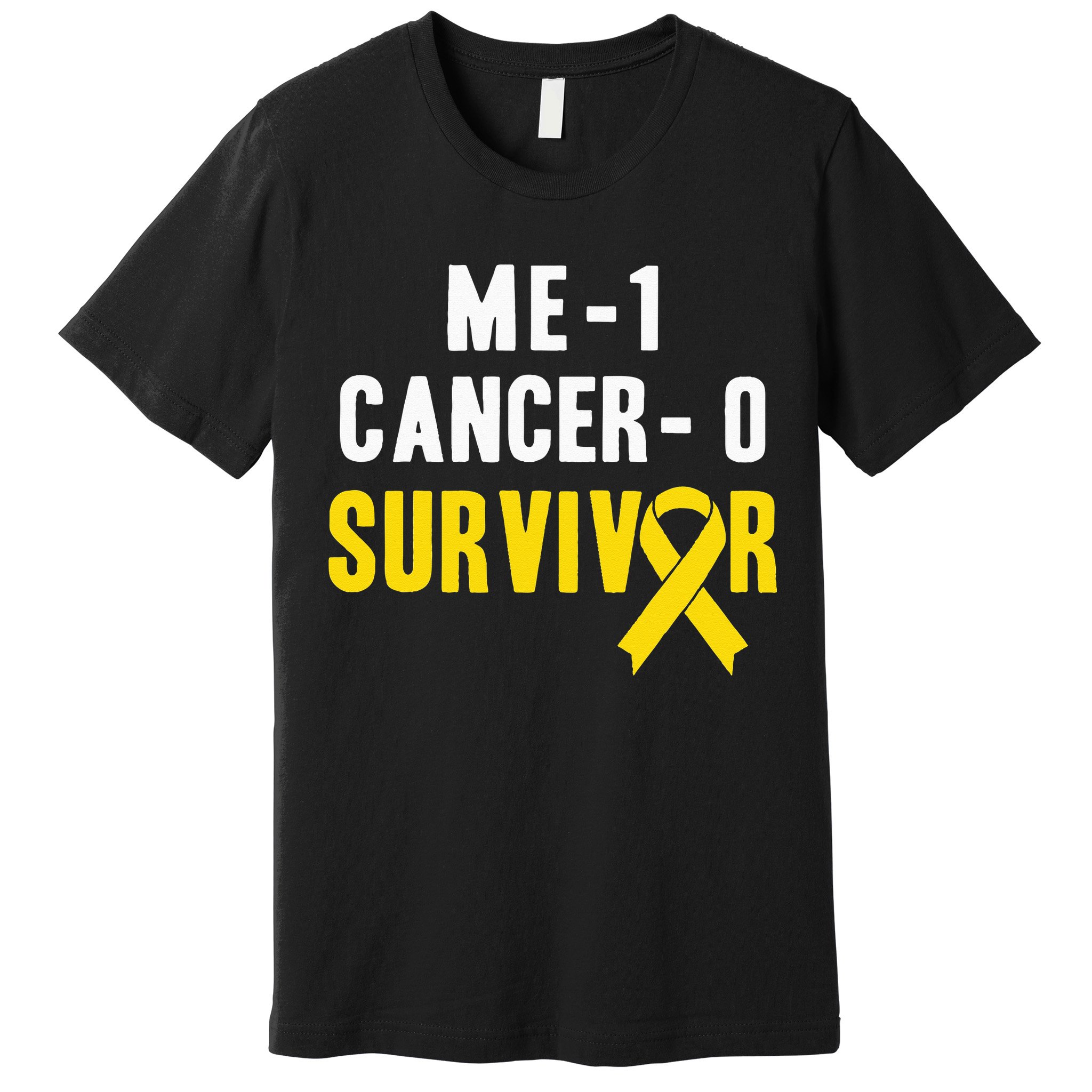 Me 1 Cancer 0 Childhood Cancer Survivor Premium T-Shirt
