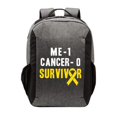 Me 1 Cancer 0 Childhood Cancer Survivor Vector Backpack
