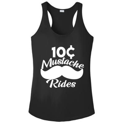 Mustache 10 Cent Rides Ladies PosiCharge Competitor Racerback Tank