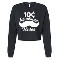 Mustache 10 Cent Rides Cropped Pullover Crew