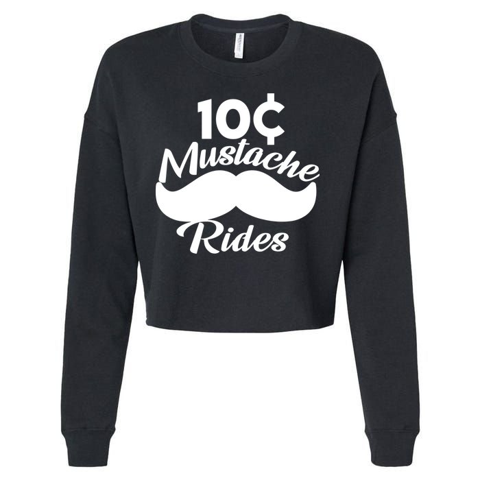 Mustache 10 Cent Rides Cropped Pullover Crew