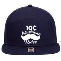 Mustache 10 Cent Rides 7 Panel Mesh Trucker Snapback Hat