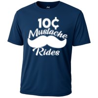 Mustache 10 Cent Rides Cooling Performance Crew T-Shirt
