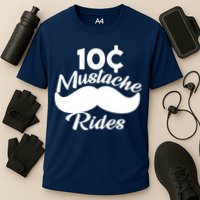 Mustache 10 Cent Rides Cooling Performance Crew T-Shirt