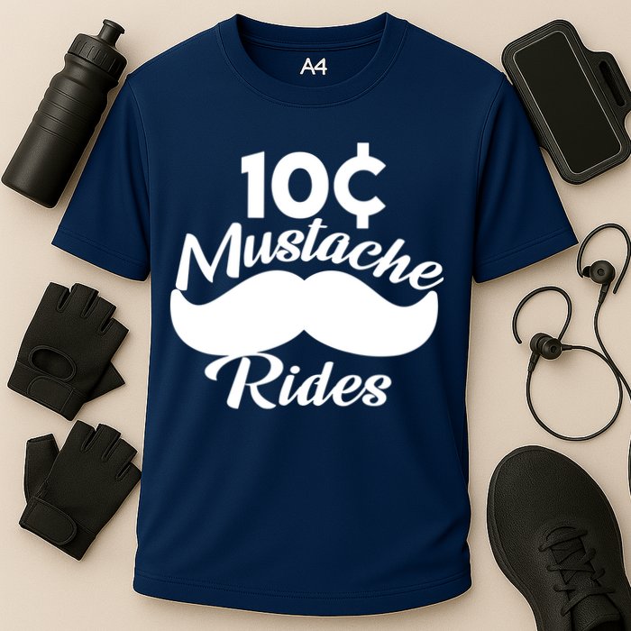 Mustache 10 Cent Rides Cooling Performance Crew T-Shirt