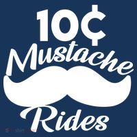 Mustache 10 Cent Rides Tall T-Shirt