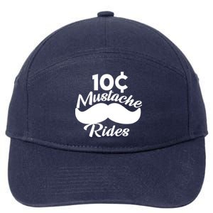 Mustache 10 Cent Rides 7-Panel Snapback Hat