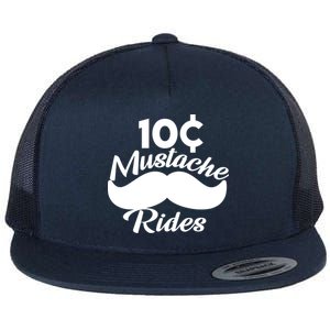 Mustache 10 Cent Rides Flat Bill Trucker Hat