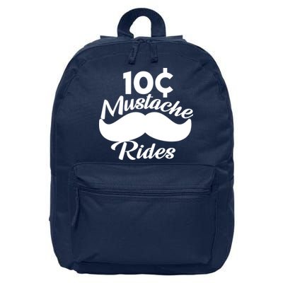 Mustache 10 Cent Rides 16 in Basic Backpack
