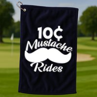 Mustache 10 Cent Rides Golf Towel