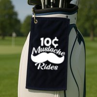 Mustache 10 Cent Rides Golf Towel