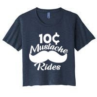 Mustache 10 Cent Rides Women's Crop Top Tee