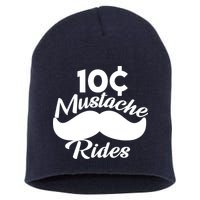 Mustache 10 Cent Rides Short Acrylic Beanie