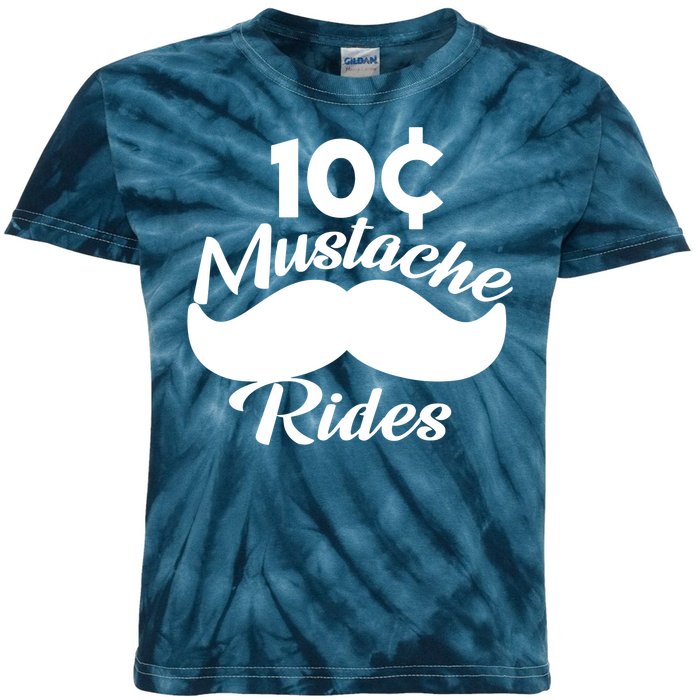 Mustache 10 Cent Rides Kids Tie-Dye T-Shirt