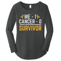 Me 1 Childhood Cancer 0 Survivor Awareness Women's Perfect Tri Tunic Long Sleeve Shirt