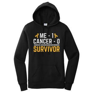 Me 1 Childhood Cancer 0 Survivor Awareness Women's Pullover Hoodie