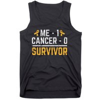 Me 1 Childhood Cancer 0 Survivor Awareness Tank Top