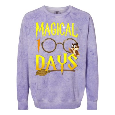 Magical 100 Days Of School Colorblast Crewneck Sweatshirt