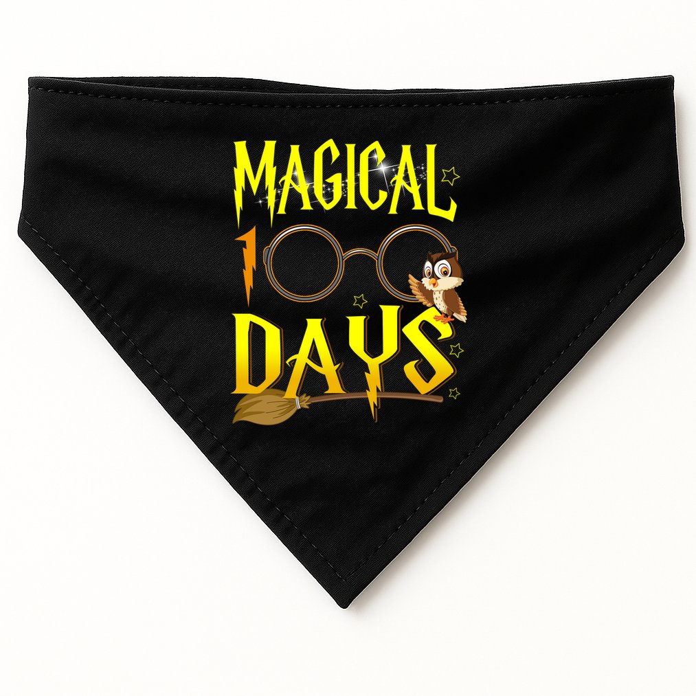 Magical 100 Days Of School USA-Made Doggie Bandana