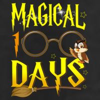 Magical 100 Days Of School Golf Towel
