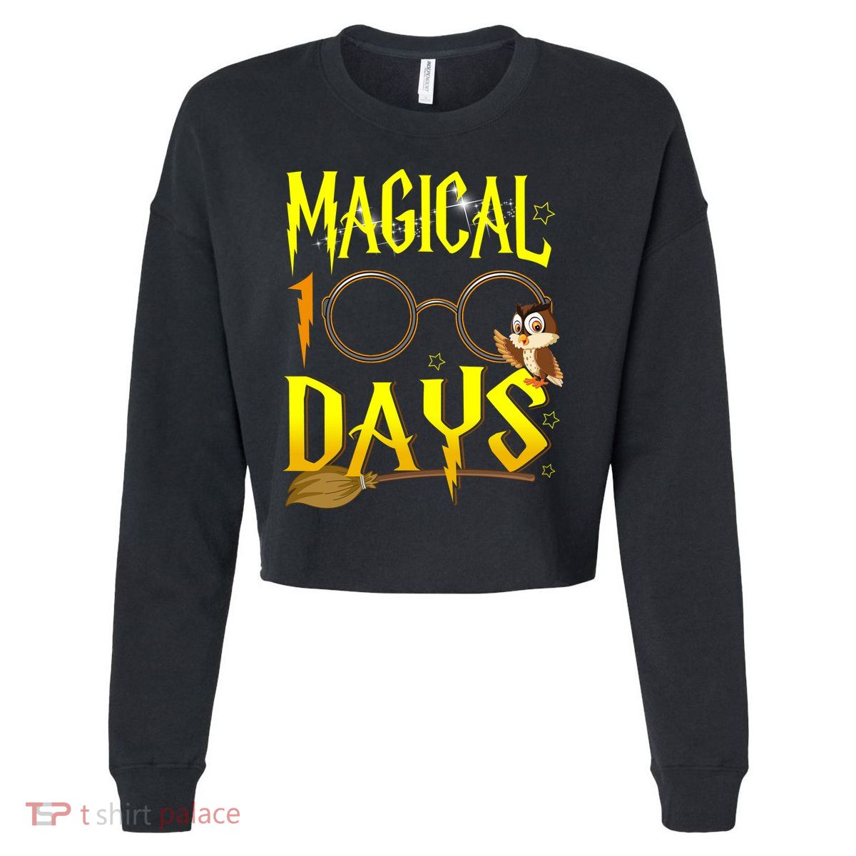 Magical 100 Days Of School Cropped Pullover Crew