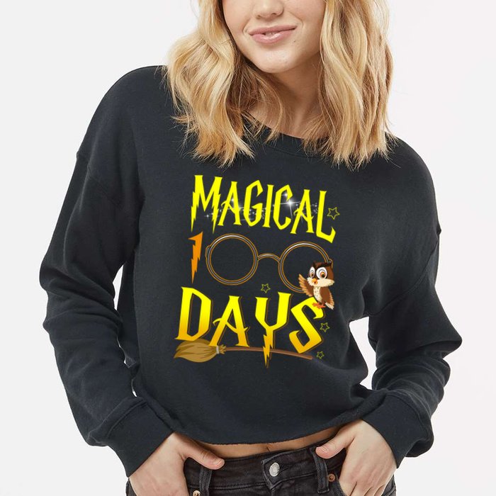 Magical 100 Days Of School Cropped Pullover Crew