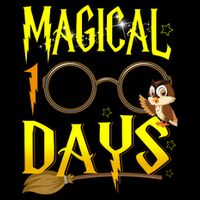 Magical 100 Days Of School Women's V-Neck T-Shirt