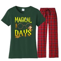 Magical 100 Days Of School Women's Flannel Pajama Set