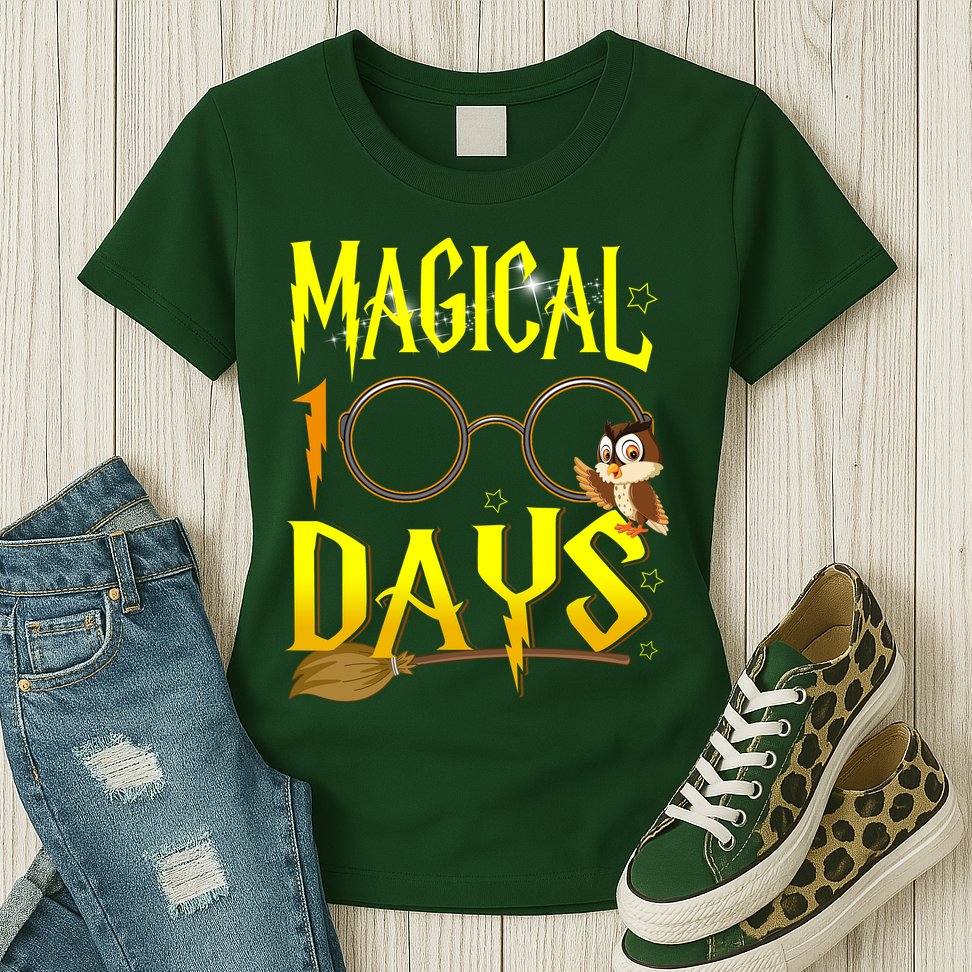 Magical 100 Days Of School Womens T-Shirt