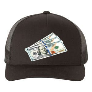 Money $100 Dollar Bills Bill Baller Big Ben Franklin Yupoong Adult 5-Panel Trucker Hat