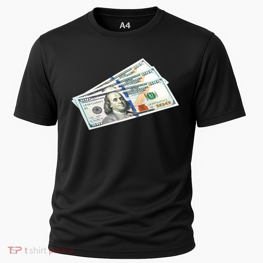 Money $100 Dollar Bills Bill Baller Big Ben Franklin Performance Shirt